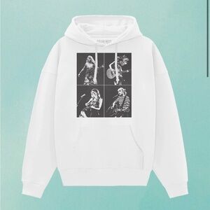 Taylor Swift White Graphic Hoodie